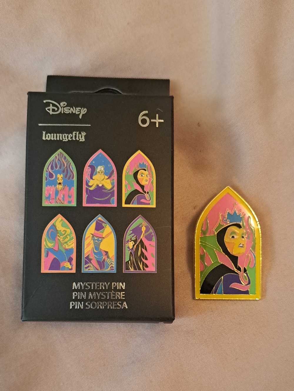 Disney Loungefly Evil Queen Enamel Pin - Pink, Yellow, Black